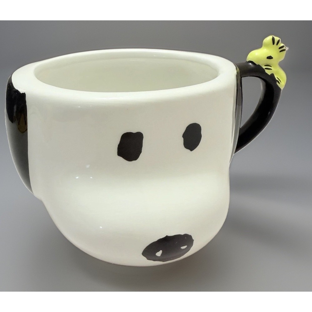 Peanuts Snoopy 3D Face Mug Woodstock on Handle Ceramic Tea Coffee Cup Gift Comic